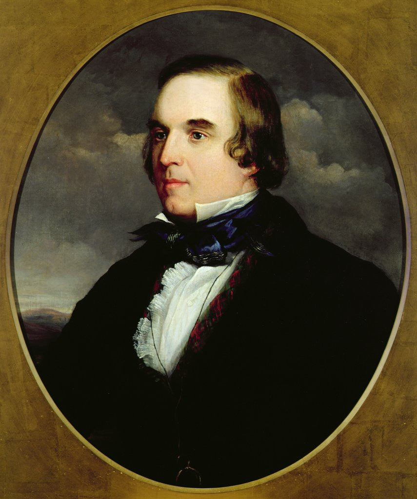 Detail of Portrait of George Linley by Charles Henry Schwanfelder
