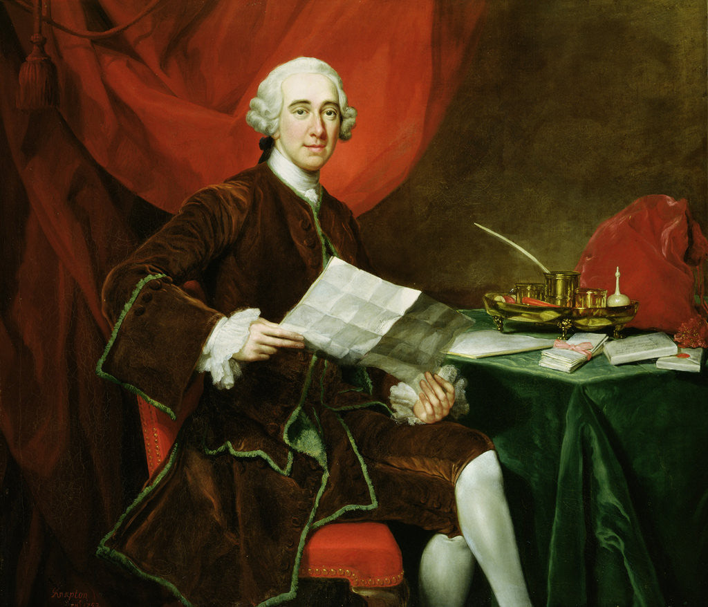 Detail of Robert d'Arcy by George Knapton