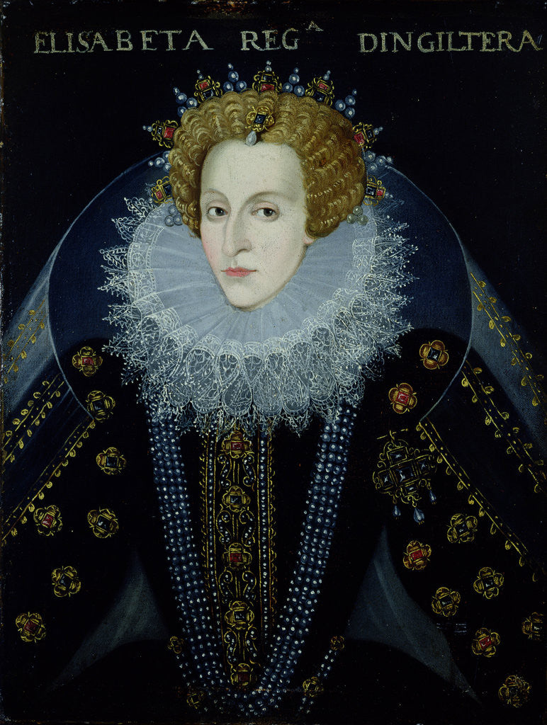 Detail of Portrait of Queen Elizabeth I by John the Elder Bettes