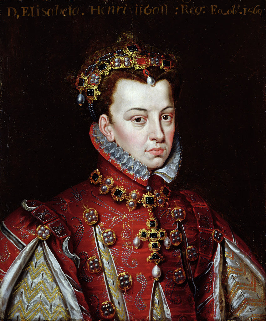 Detail of Portrait of Elizabeth de Valois by Alonso Sanchez Coello