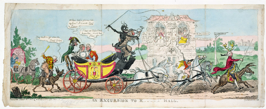 Detail of An Excursion into R.... Hall, 1812 by George Cruikshank