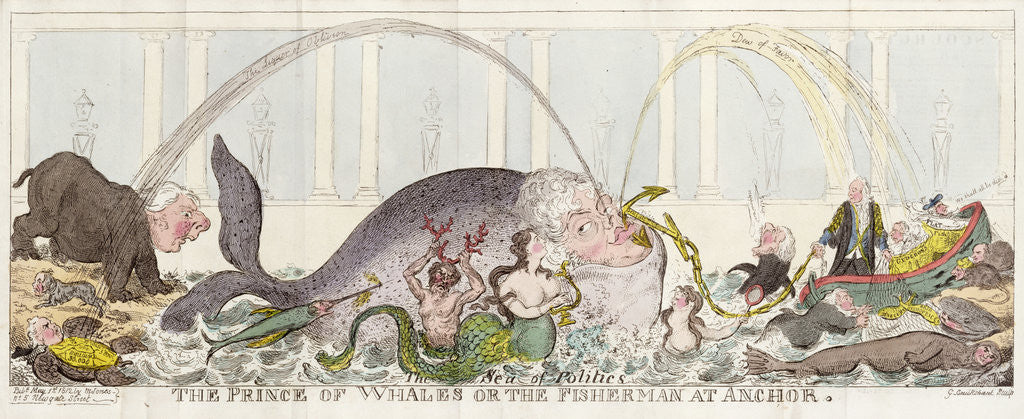 Detail of The Prince of Whales or The Fisherman at Anchor, 1812 by George Cruikshank