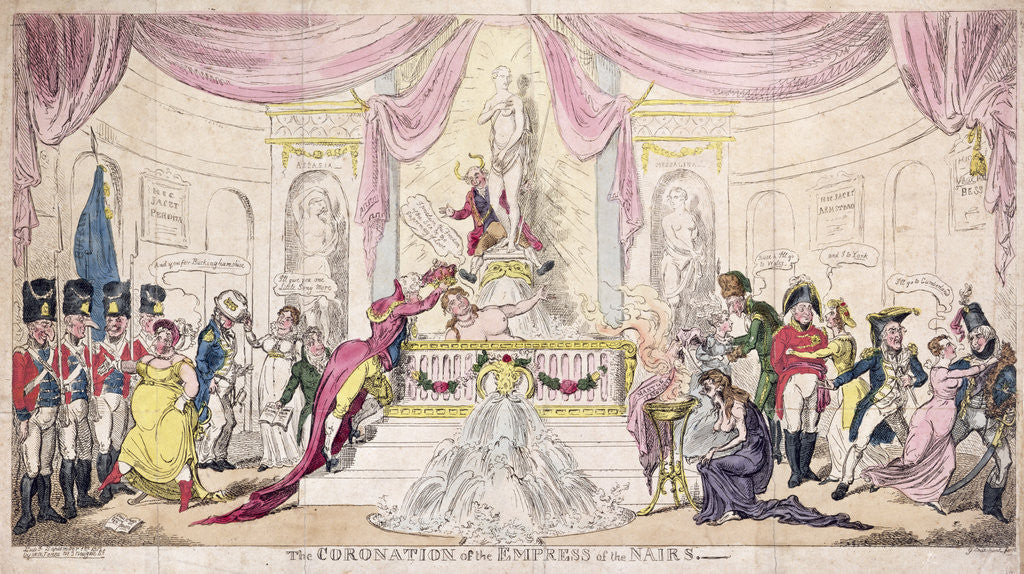 Detail of The Coronation of the Empress of the Nairs, 1819 by George Cruikshank