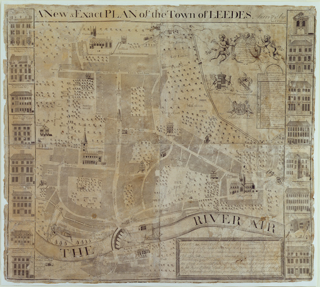 Detail of Plan of Leeds, surveyed by John Cossins, c.1730 by English School