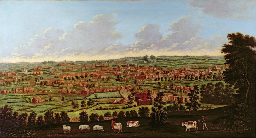 Detail of Prospect of Leeds, c.1800 by Nathan Theodore Fielding