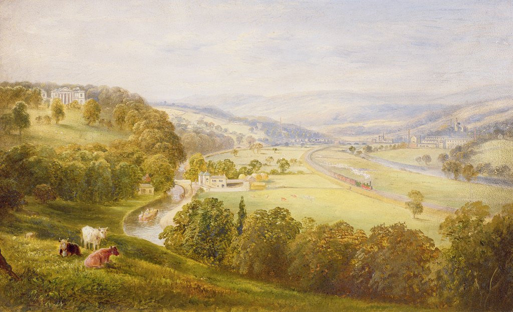 Detail of Valley of the Aire, Armley Pastures and Kirkstall, 1853 by George Alexander