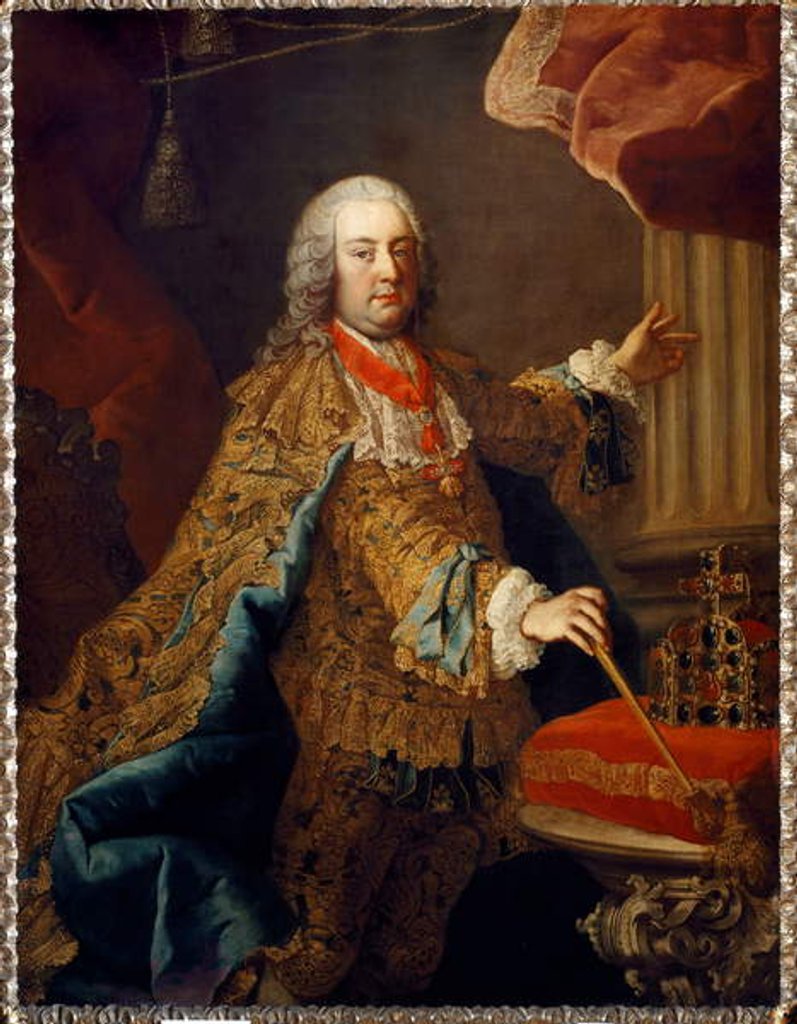 Detail of Francis I, Holy Roman Emperor, 1740 by Martin van Mytens or Meytens