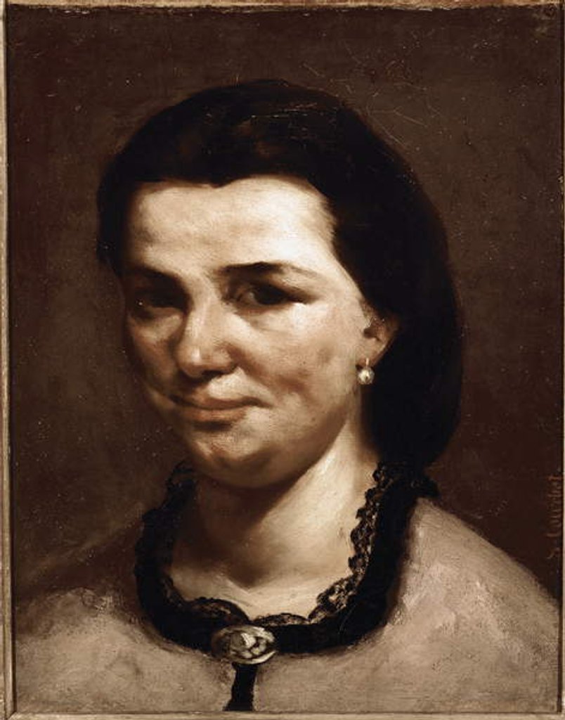 Detail of Portrait of a lady by Gustave Courbet