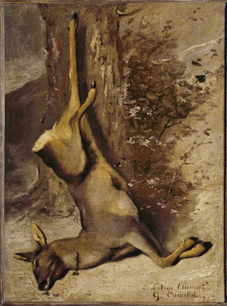 Detail of The deer, 1876 by Gustave Courbet