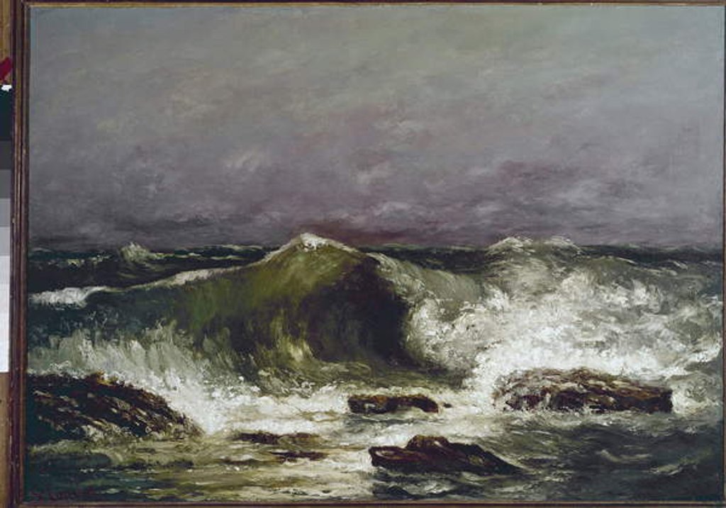 Detail of The wave, c.1870 by Gustave Courbet