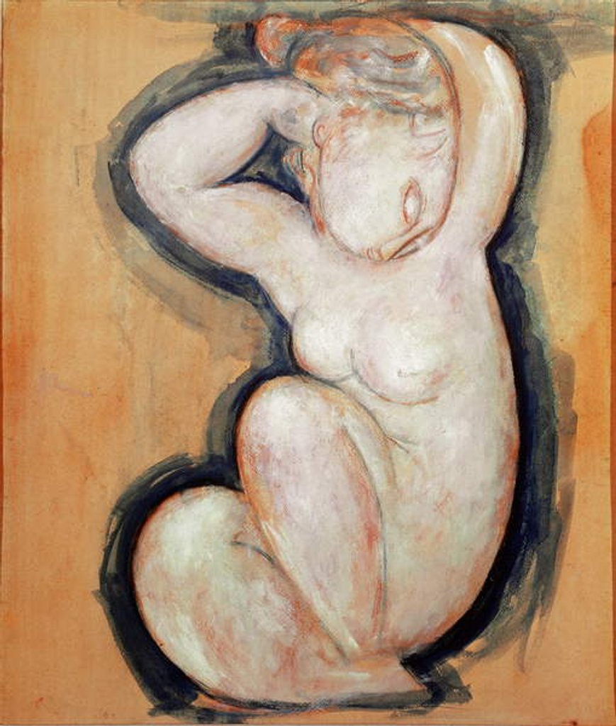 Detail of Cariatid. 1913-1914 by Amedeo Modigliani