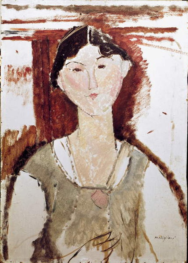 Detail of Portrait of Beatrice Hastings. 1915. by Amedeo Modigliani