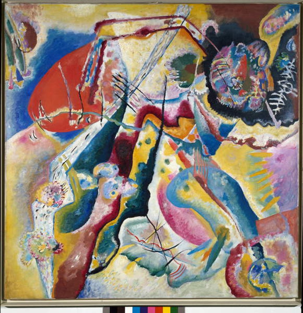 Detail of Painting with red spot, 1914 by Wassily Kandinsky