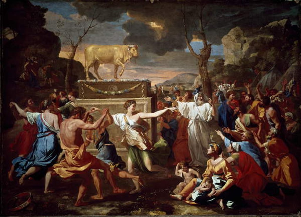 Detail of Adoration of the Golden Calf, 1633-34 by Nicolas Poussin