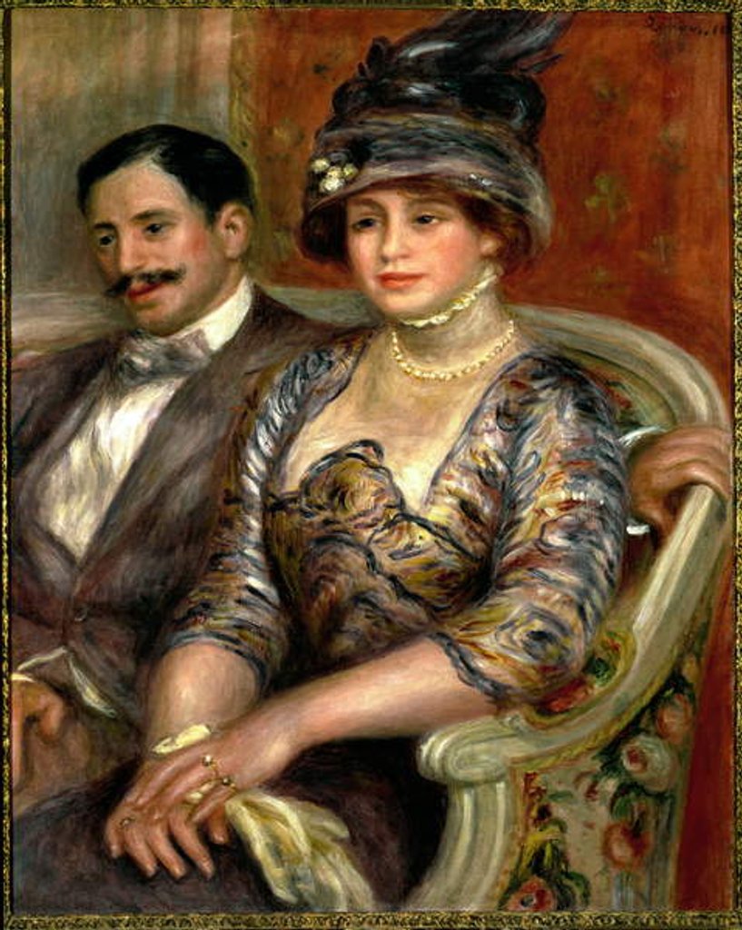 Detail of Mr and Mrs Bernheim de Villers by Pierre Auguste Renoir