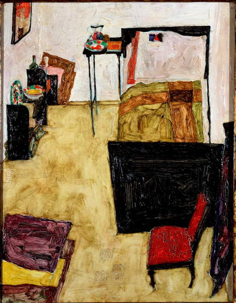 Detail of The artist's room in Neulengbach, 1911 by Egon Schiele