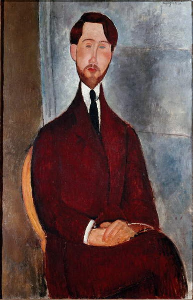 Detail of Portrait of Leopold Zborowski, 1917 by Amedeo Modigliani
