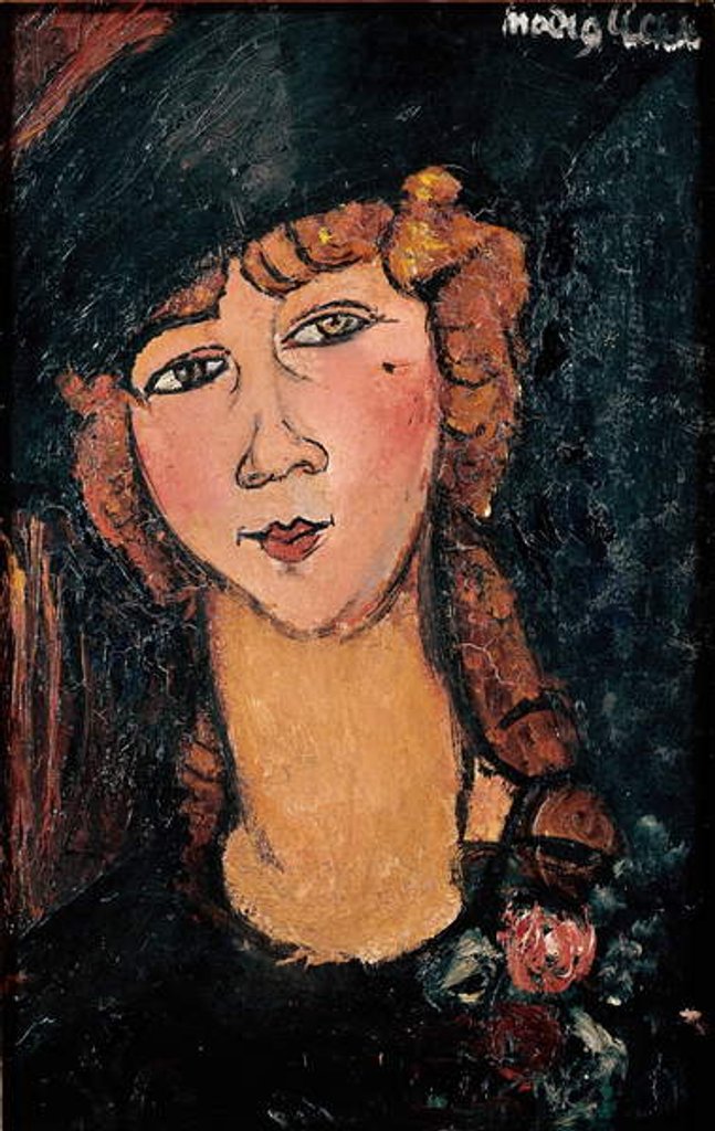 Detail of Portrait of Lolotte, 1917 by Amedeo Modigliani