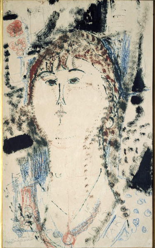 Detail of Rosa Porprina. 20th century by Amedeo Modigliani
