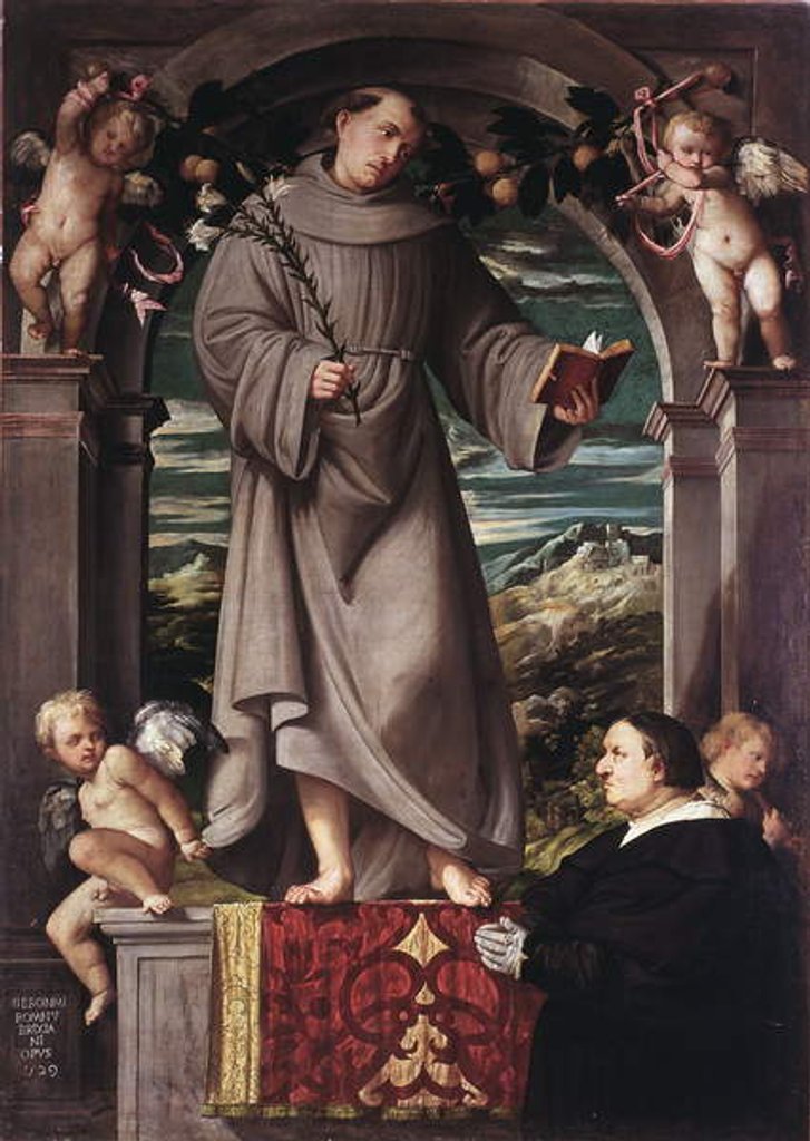 Detail of Saint Anthony of Padua, 1529 by Girolamo Romanino