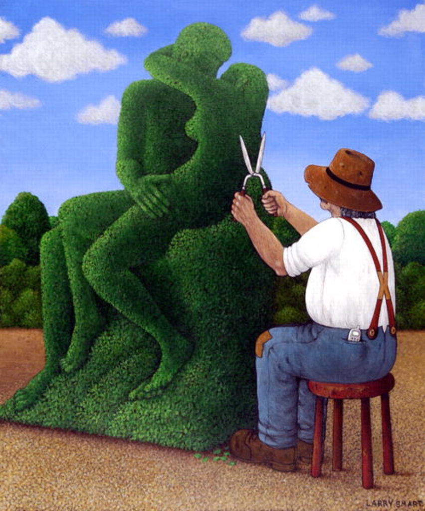 Detail of Topiary Kiss by Larry Smart