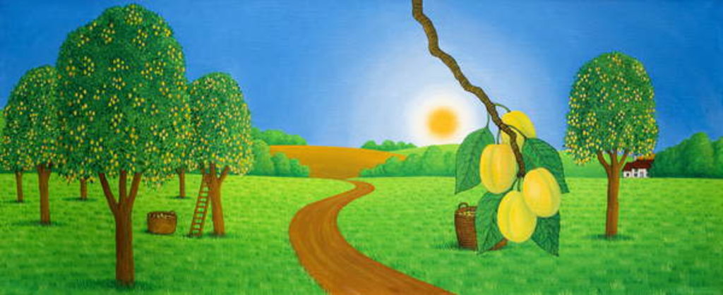 Detail of Hereford Golden Plums, 1991 by Larry Smart