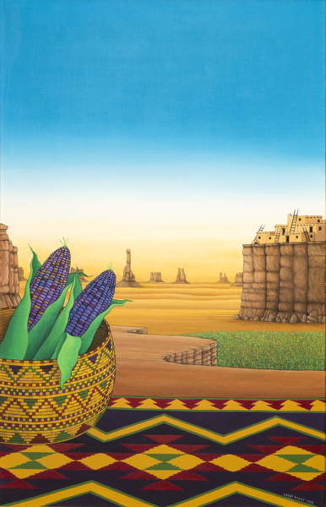 Detail of Hopi Blue Corn, 1998 by Larry Smart