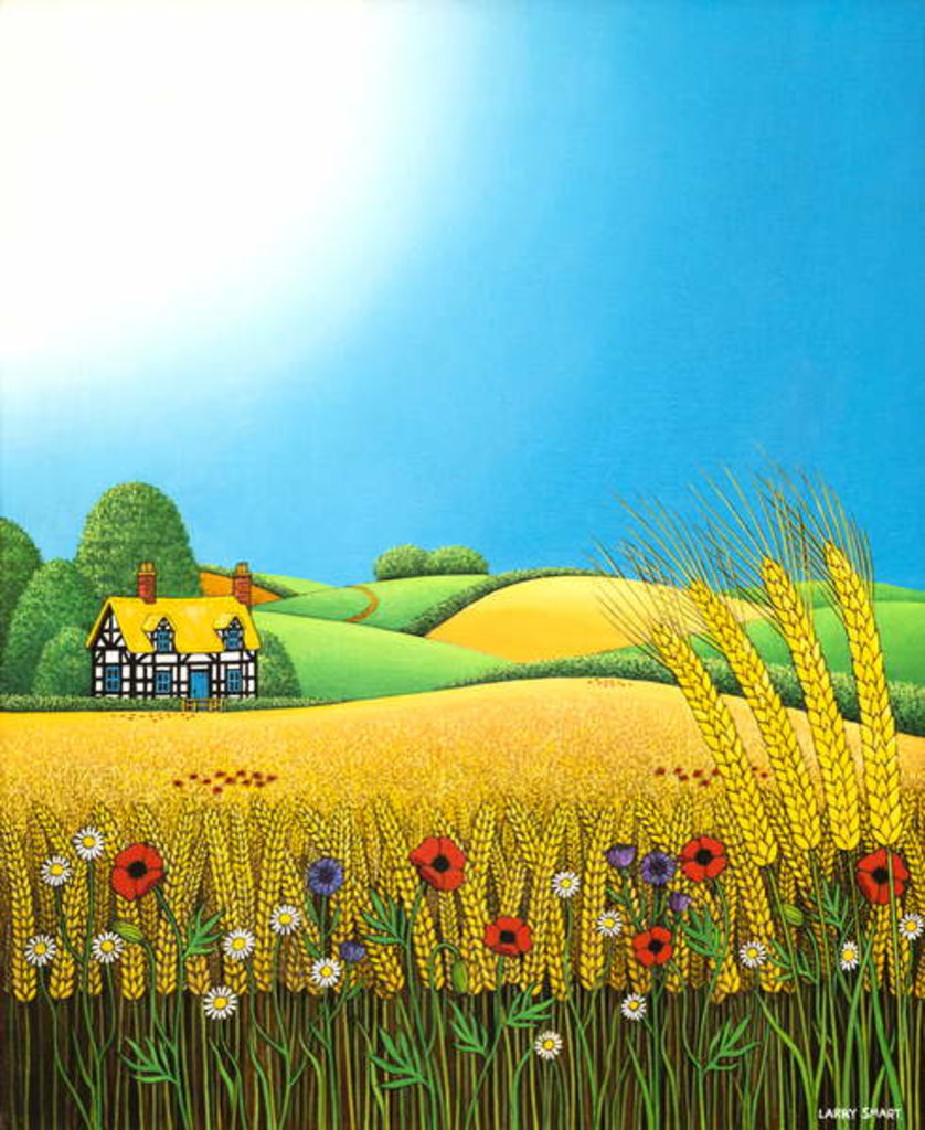 Detail of Sussex Wheatfields, 1995 by Larry Smart