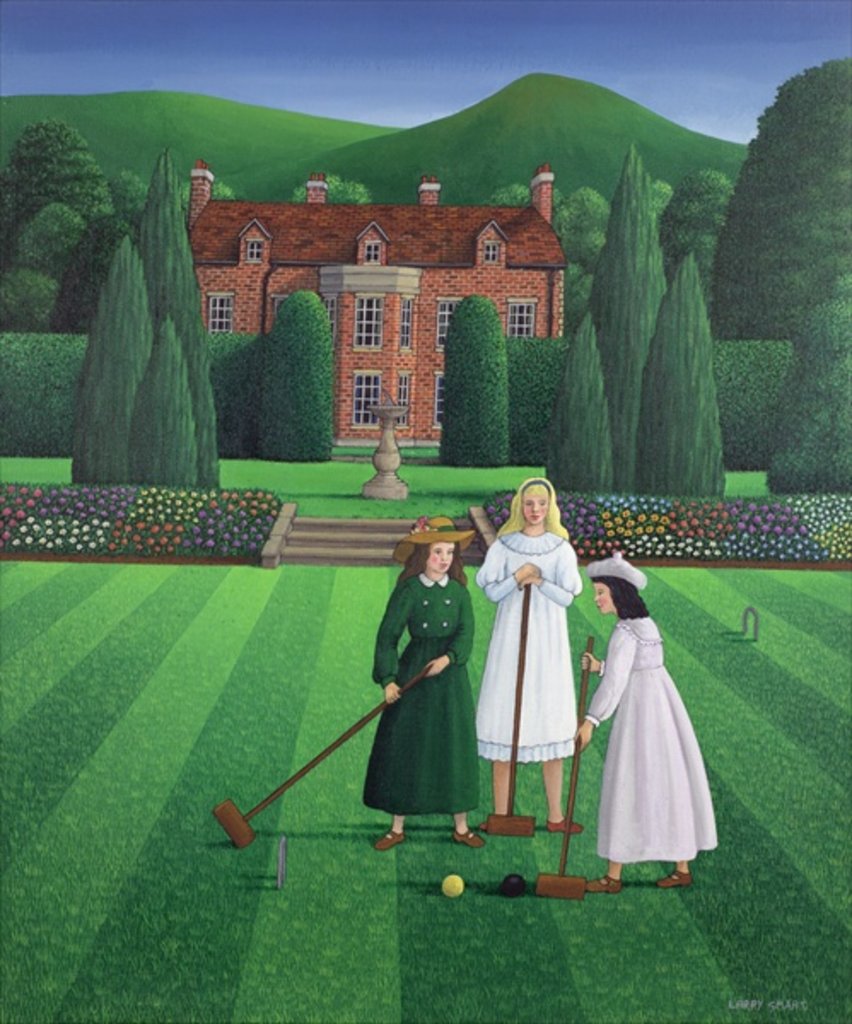 Detail of The Croquet Match, 1986 by Larry Smart
