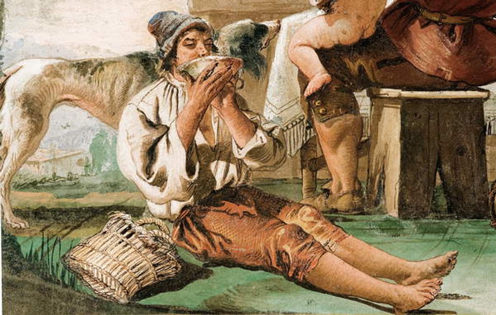 Detail of Detail from Peasant Family at Table by Giandomenico Tiepolo