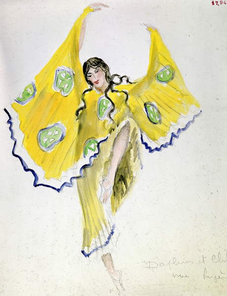 Detail of Costume design for Mikhail Fokin's ballet 'Daphnis and Chloe', 1912 by Leon Bakst