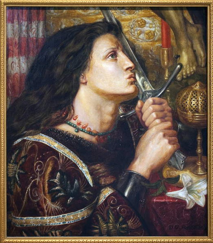 Detail of Joan of Arc Kissing the Sword of Deliverance, 1863 by Dante Gabriel Charles Rossetti
