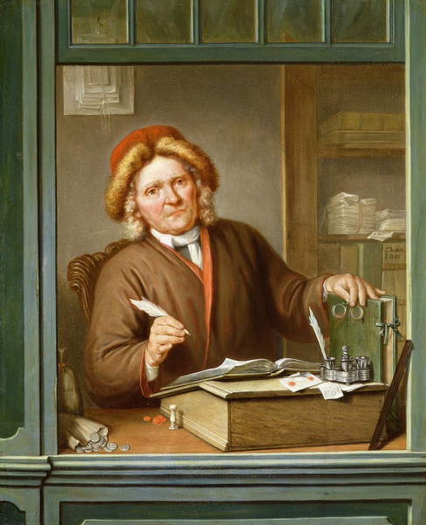 Detail of A Tax Collector, 1745 by Tibout Regters