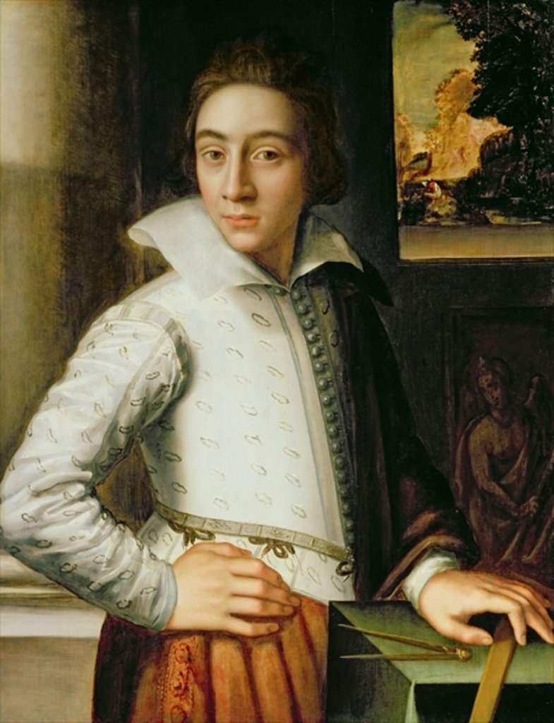 Detail of Portrait of a Young Man, mid-sixteenth century by Florentine School