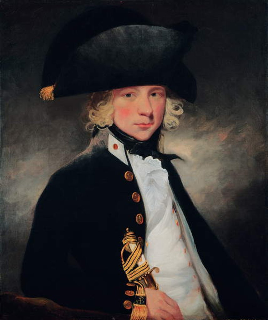 Detail of Portrait of a Young Midshipman, c.1796 by William Beechey
