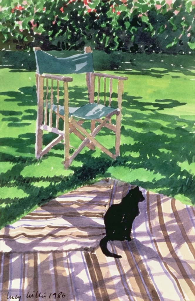 Detail of Black Cat and Dappling, 1986 by Lucy Willis