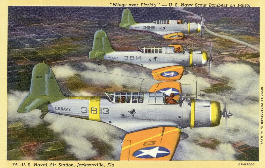 Detail of US Navy Scout Bombers on Patrol by Anonymous