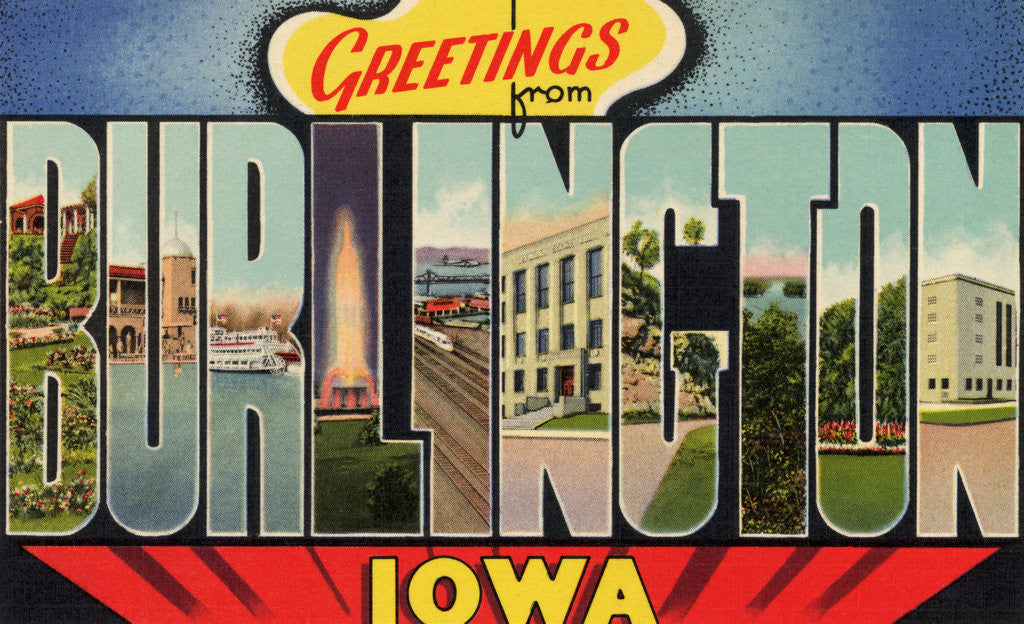 Detail of Greeting Card from Burlington, Iowa by Anonymous