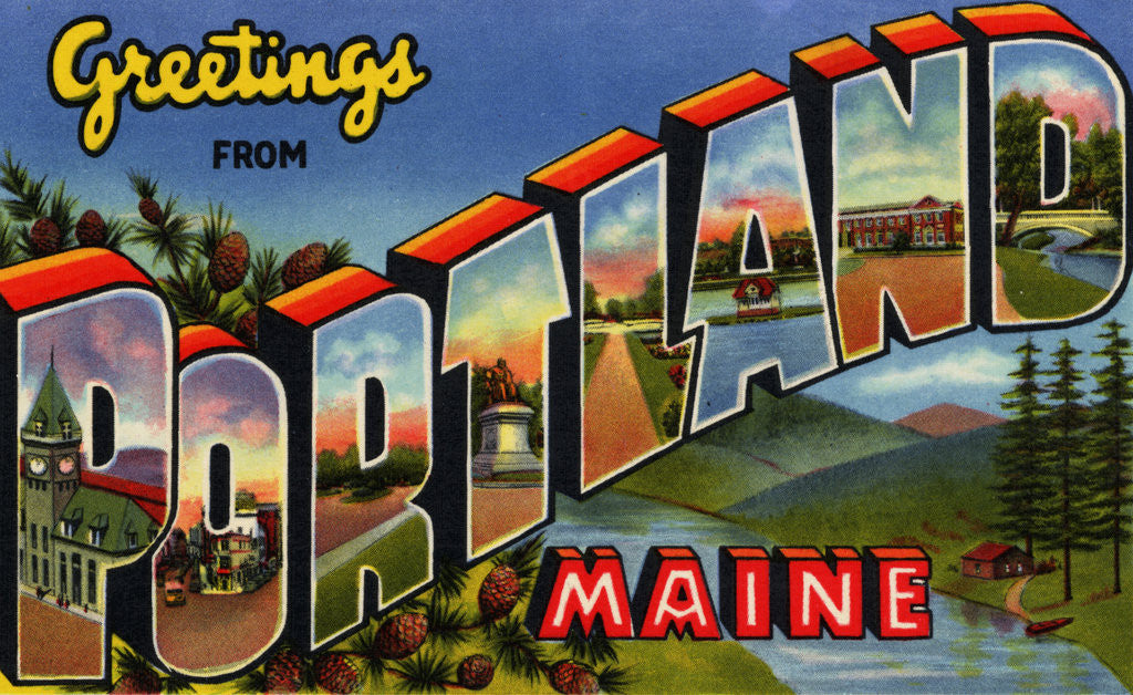 Detail of Greeting Card from Portland, Maine by Corbis