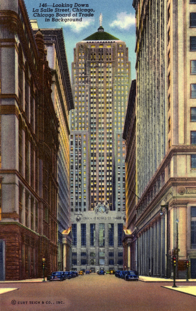 Detail of Chicago Board of Trade on La Salle Street by Anonymous