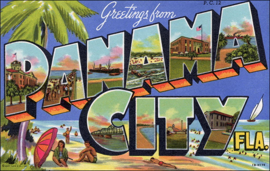 Detail of Greeting Card from Panama City, Florida by Anonymous