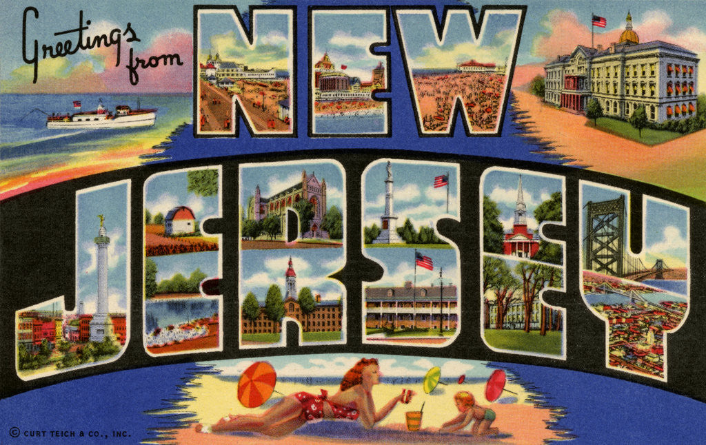 Detail of Greeting Card from New Jersey by Anonymous