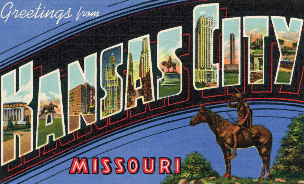 Detail of Greeting Card from Kansas City, Missouri by Anonymous
