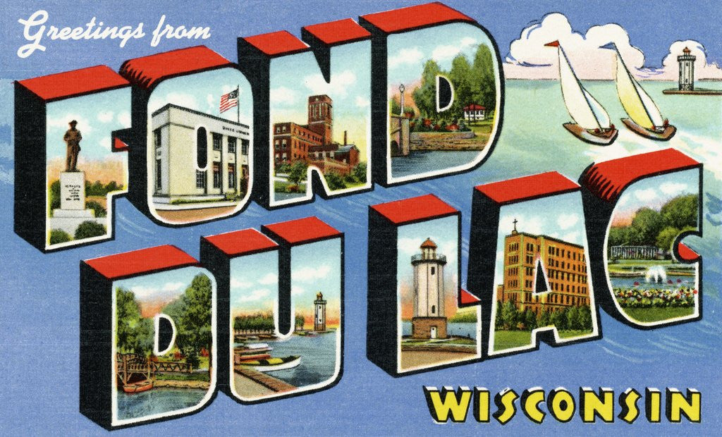 Detail of Greeting Card from Fond du Lac, Wisconsin by Corbis