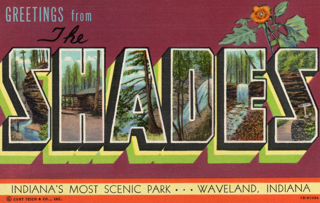 Detail of Greeting Card from Scenic Park by Anonymous