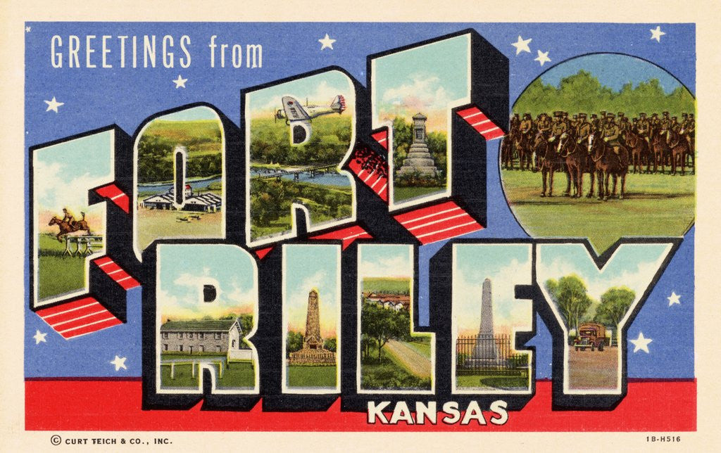 Detail of Greeting Card from Fort Riley, Kansas by Anonymous