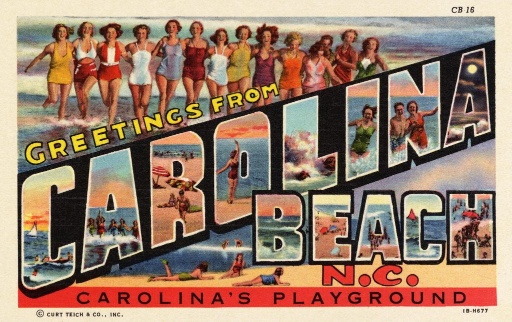 Detail of Greeting Card from Carolina Beach, North Carolina by Anonymous