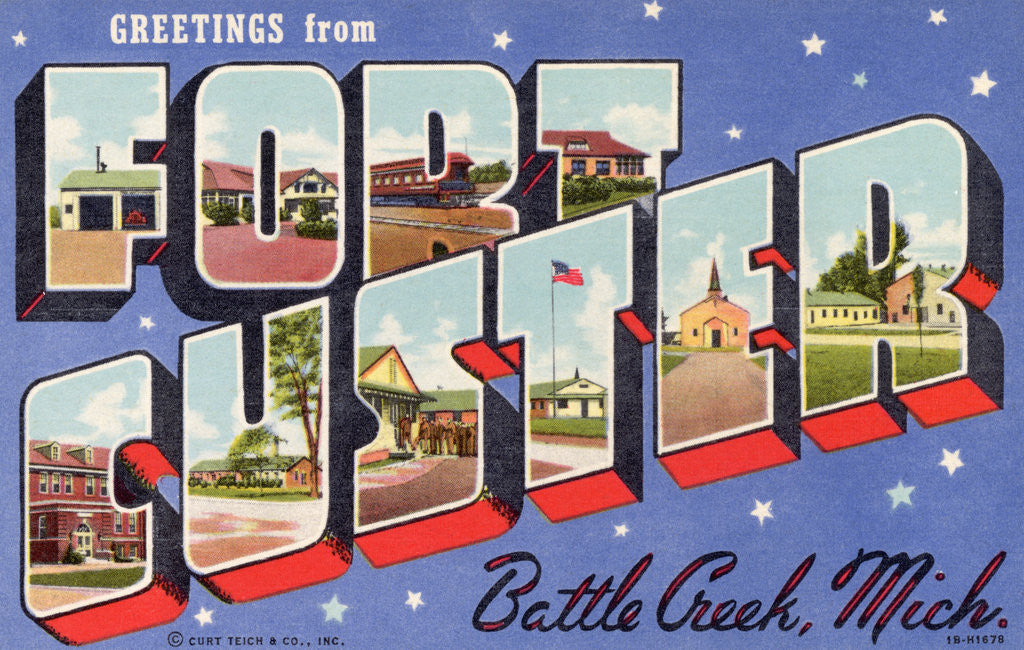 Detail of Greeting Card from Fort Custer by Anonymous