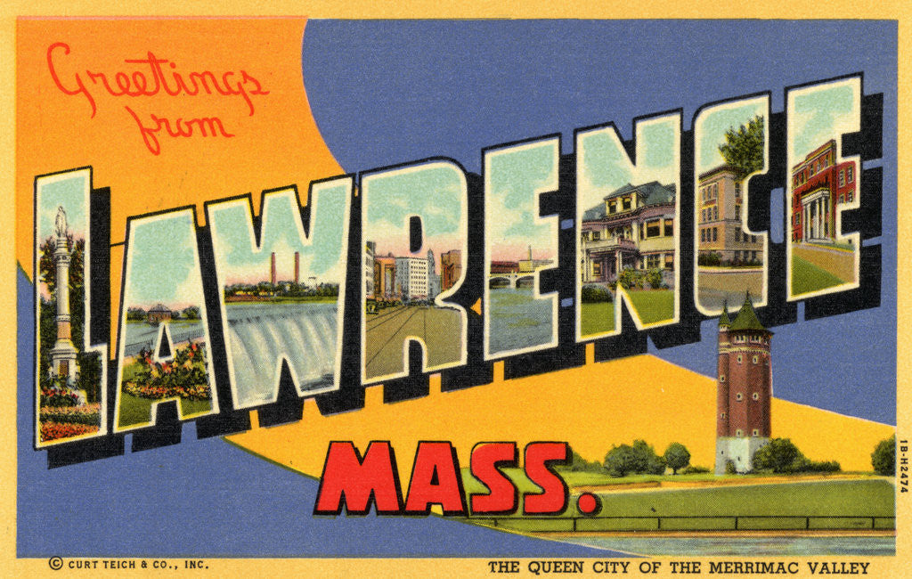 Detail of Greeting Card from Lawrence, Massachusetts by Anonymous
