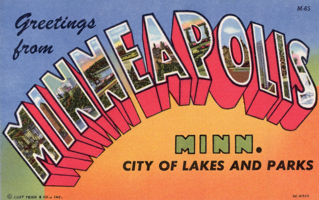 Detail of Greeting Card from Minneapolis, Minnesota by Anonymous